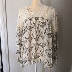 Anthropologie Cream Blouse